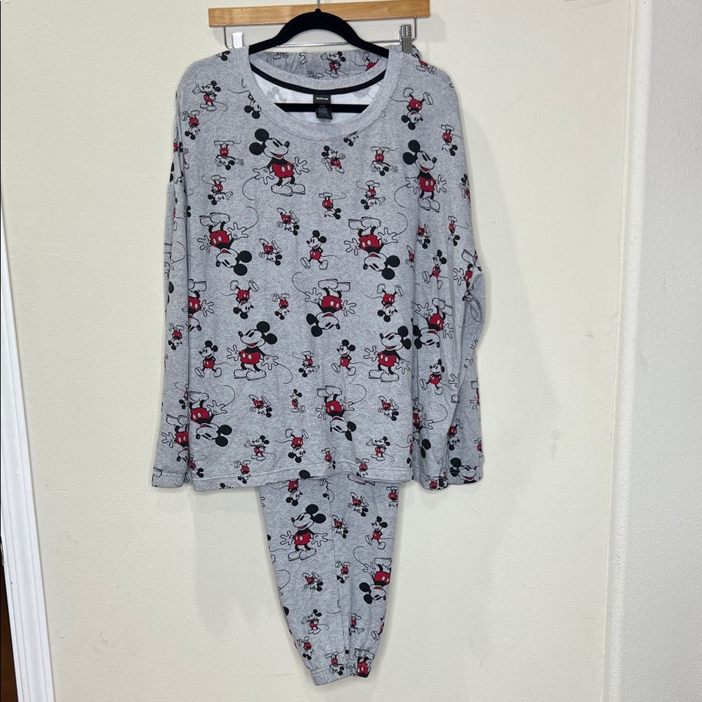 Disney Mickey Mouse Kids Pajama Set - Gray and Red